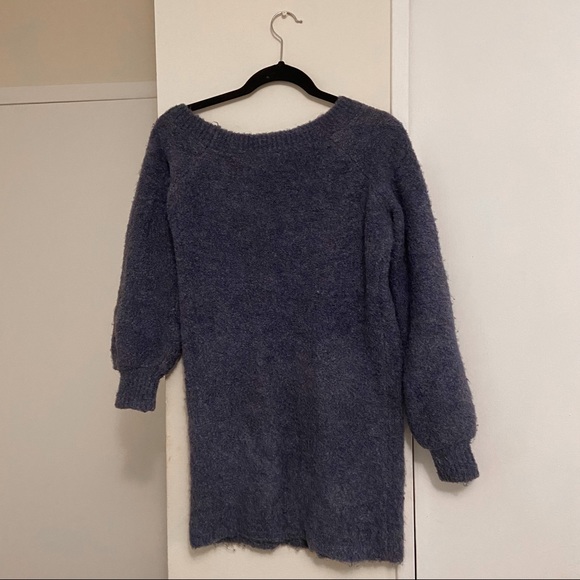 AE one shoulder fuzzy sweater dress - Picture 3 of 3